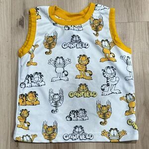 Garfield Vintage Double Sided Tank Top Toddler Baby 12M